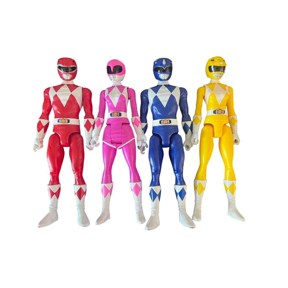 Hasbro Mighty Morphin Power Rangers 12" Action Figure 2021 Red Pink Blue Yellow